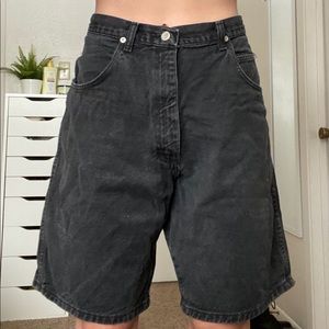 vintage wrangler men’s black jean shorts